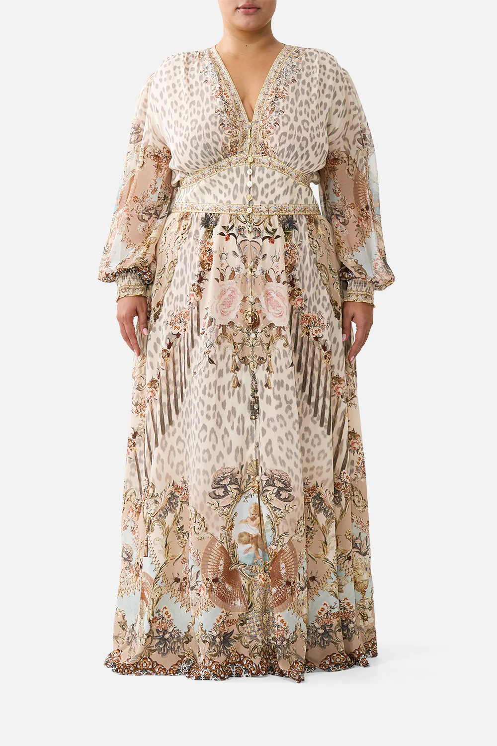 BUTTON DRESS WITH SHAPED WAISTBAND ARANJUEZ ANIMALIA - Image 10