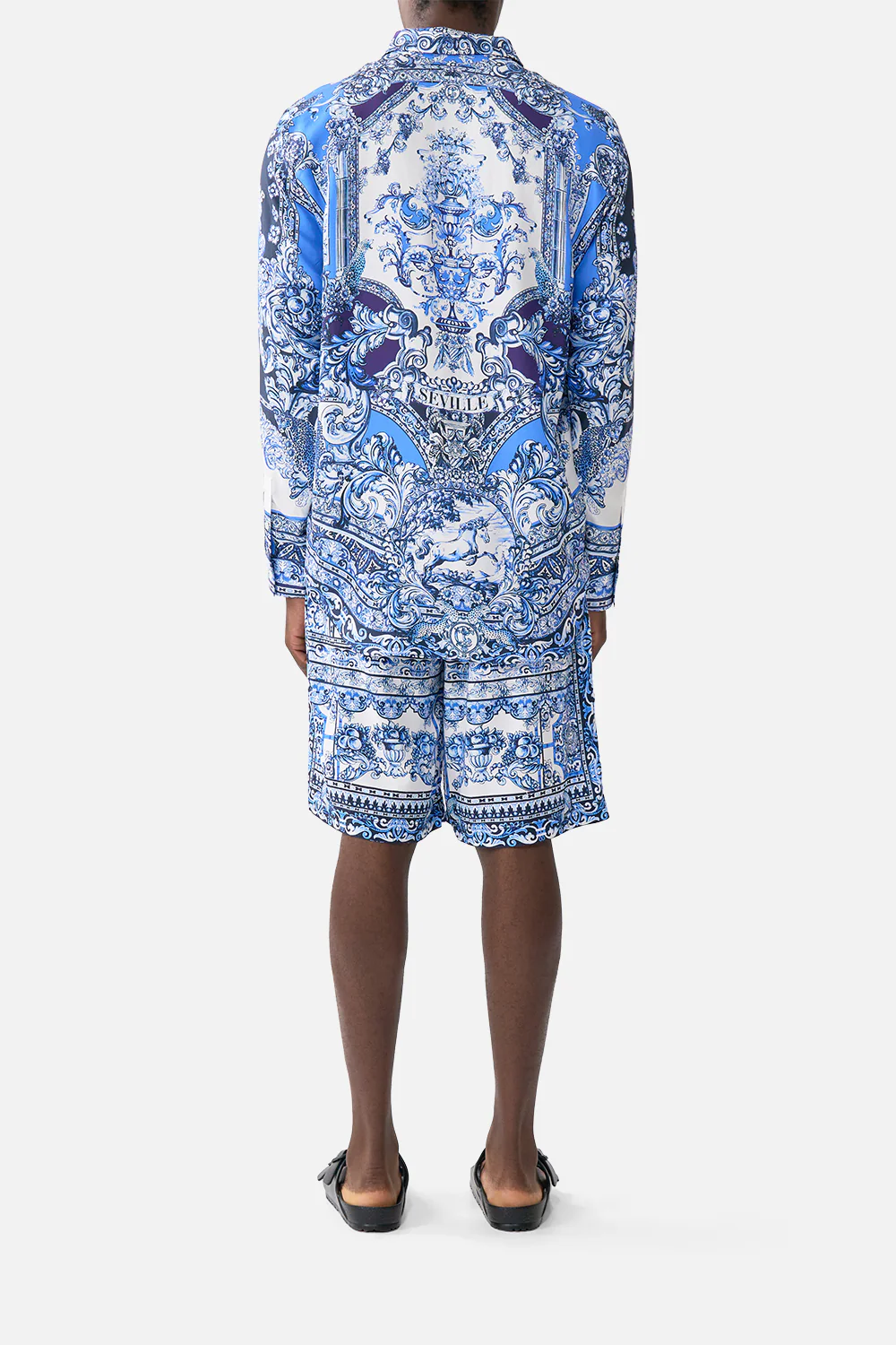 LONG SLEEVE HIDDEN PLACKET SHIRT A TILED WONDERLAND - Image 2