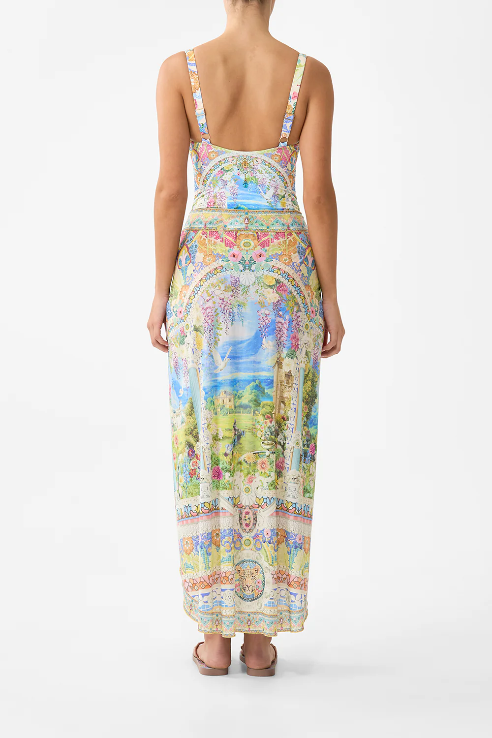 LAYERED LONG SARONG SKIRT WITH TIE FRONT NAVÀS NOUVEAU - Image 2