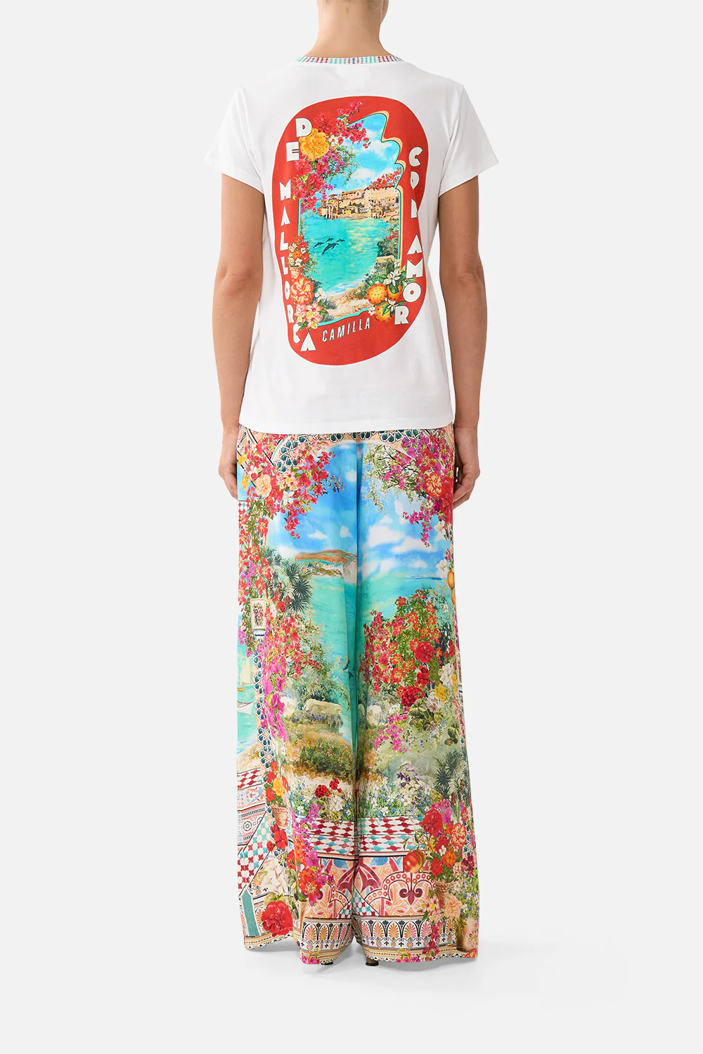 SLIM FIT ROUND NECK T-SHIRT MEET ME IN MALLORCA - Image 2