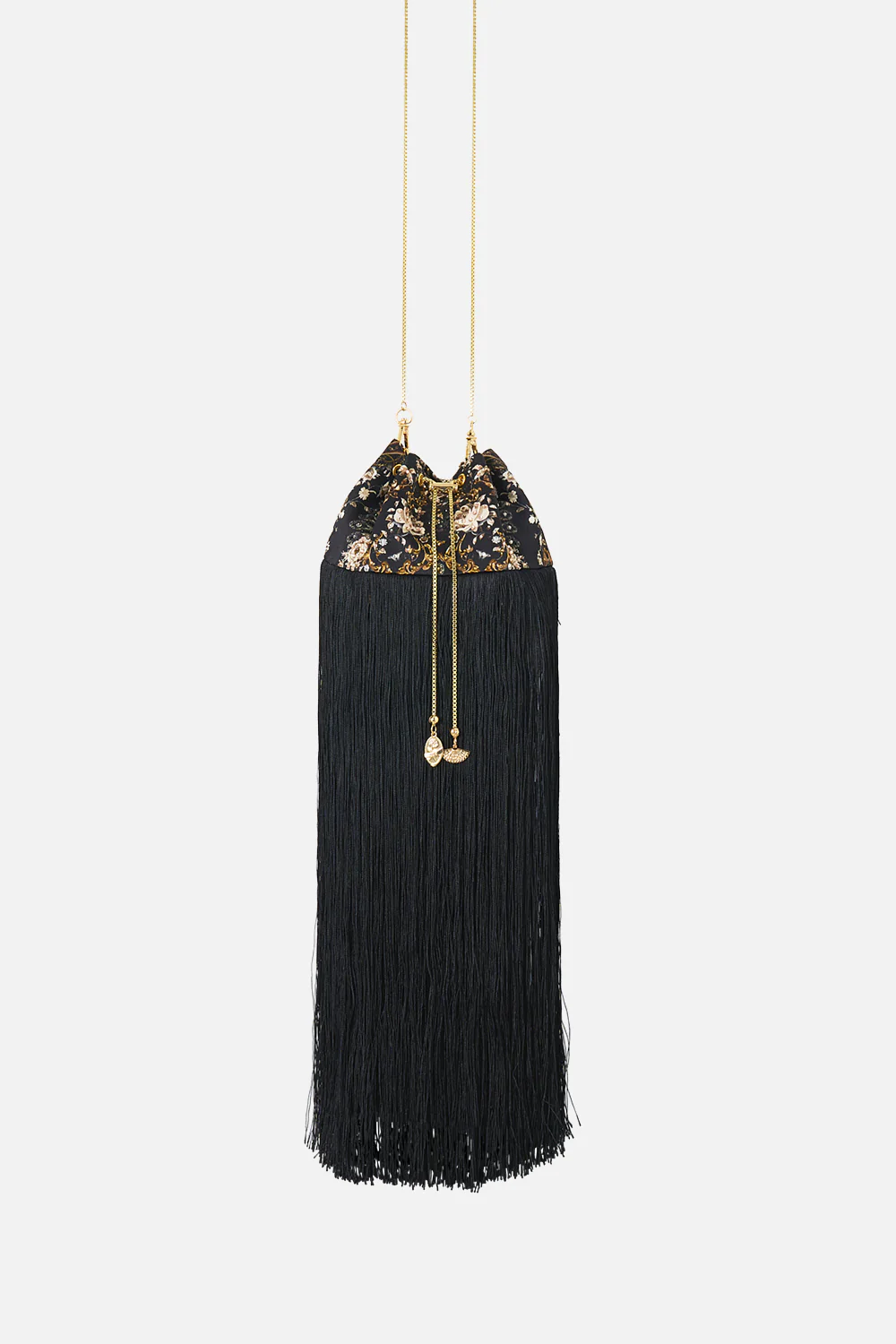 DRAWSTRING POUCH WITH FRINGING FLAMENCO FOLKLORE