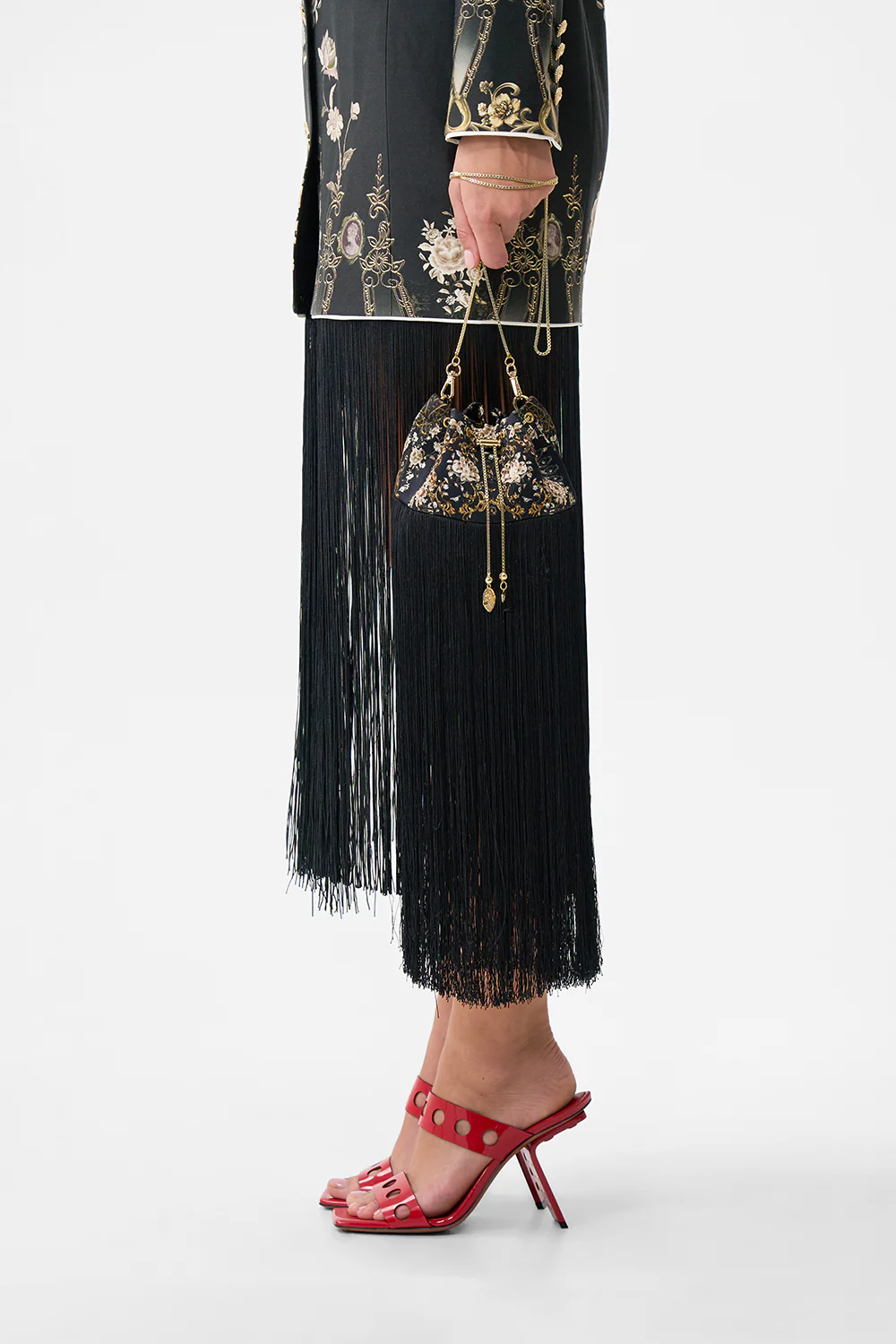 DRAWSTRING POUCH WITH FRINGING FLAMENCO FOLKLORE - Image 3