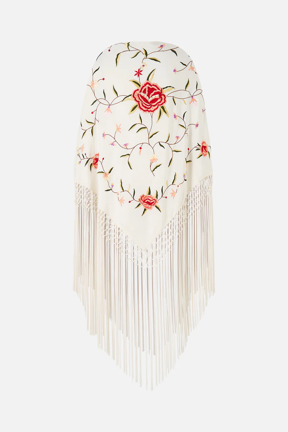 MACRAME SHAWL SOLID CREAM - Image 6