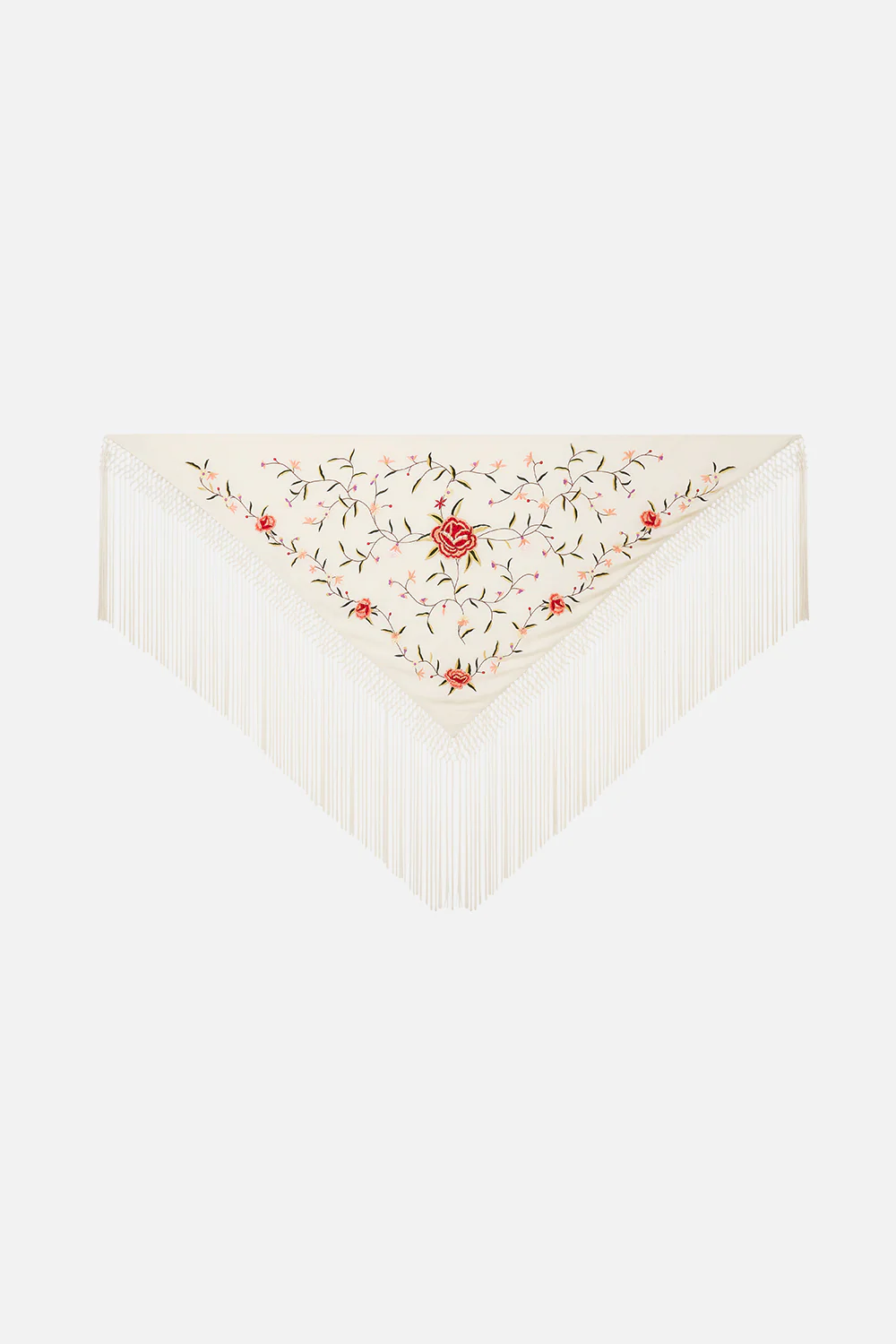 MACRAME SHAWL SOLID CREAM - Image 7