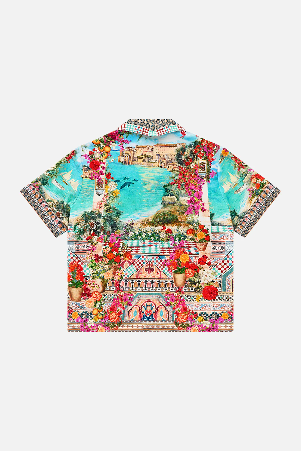 BOYS SHORT SLEEVE CABANA SHIRT MEET ME IN MALLORCA - Image 2
