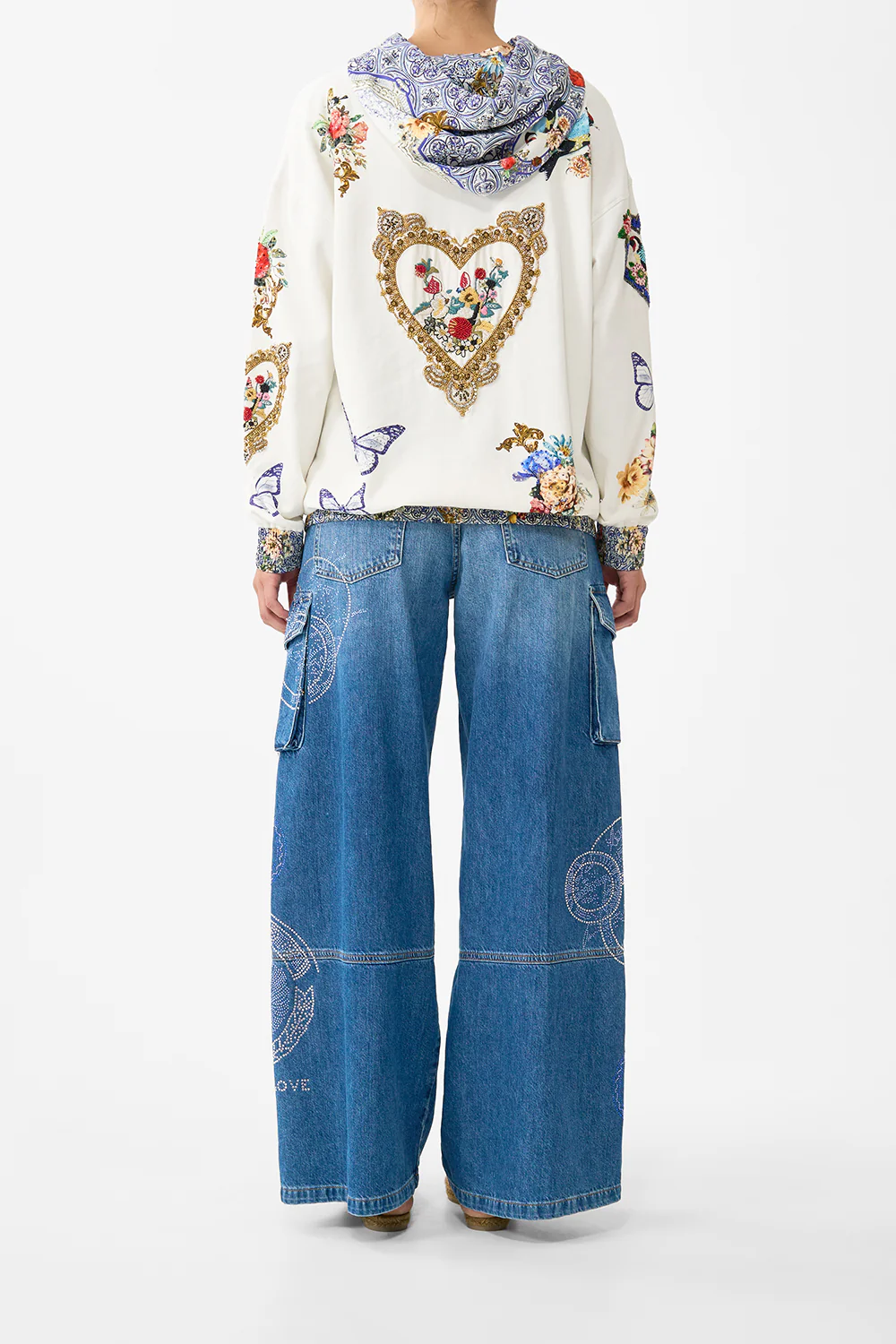 SILK BAND OVERSIZED HOODIE WITH POCKETS THE POTTERY PARLOUR - Image 2