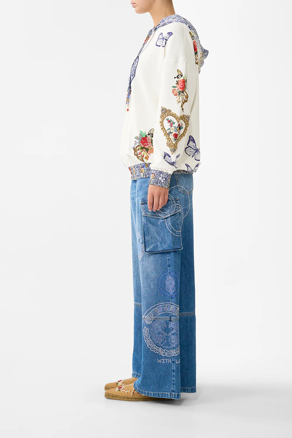 SILK BAND OVERSIZED HOODIE WITH POCKETS THE POTTERY PARLOUR - Image 4