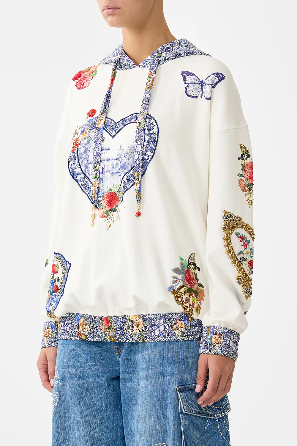 SILK BAND OVERSIZED HOODIE WITH POCKETS THE POTTERY PARLOUR - Image 5