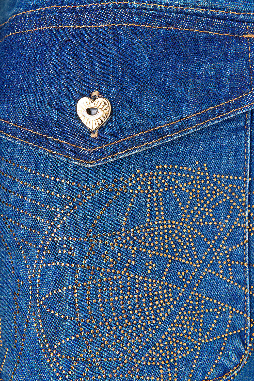 JENNA ZODIAC ZONE BELTED MINI DRESS DENIM - Image 7