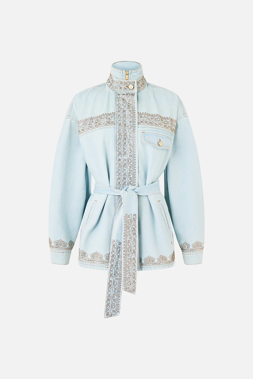 ALIKA ISTANBUL ALCHEMY HIGH NECK JACKET DENIM
