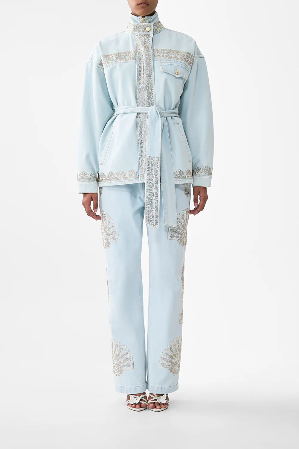 ALIKA ISTANBUL ALCHEMY HIGH NECK JACKET DENIM - Image 4