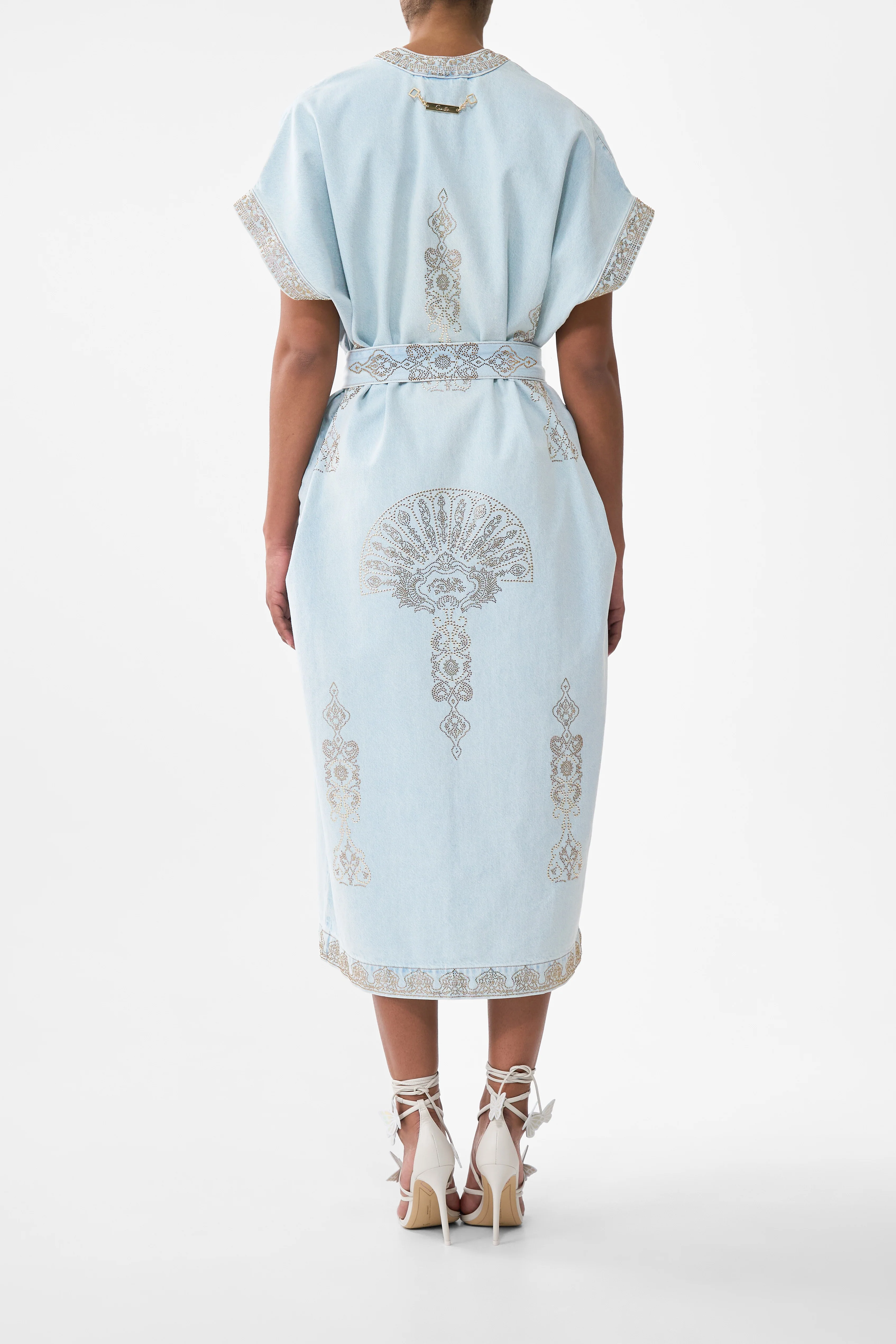 ALIKA ISTANBUL ALCHEMY BELTED KAFTAN DENIM - Image 5