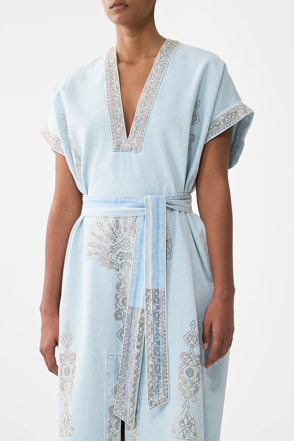 ALIKA ISTANBUL ALCHEMY BELTED KAFTAN DENIM - Image 7