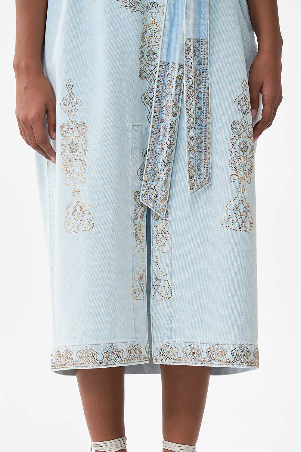 ALIKA ISTANBUL ALCHEMY BELTED KAFTAN DENIM - Image 9