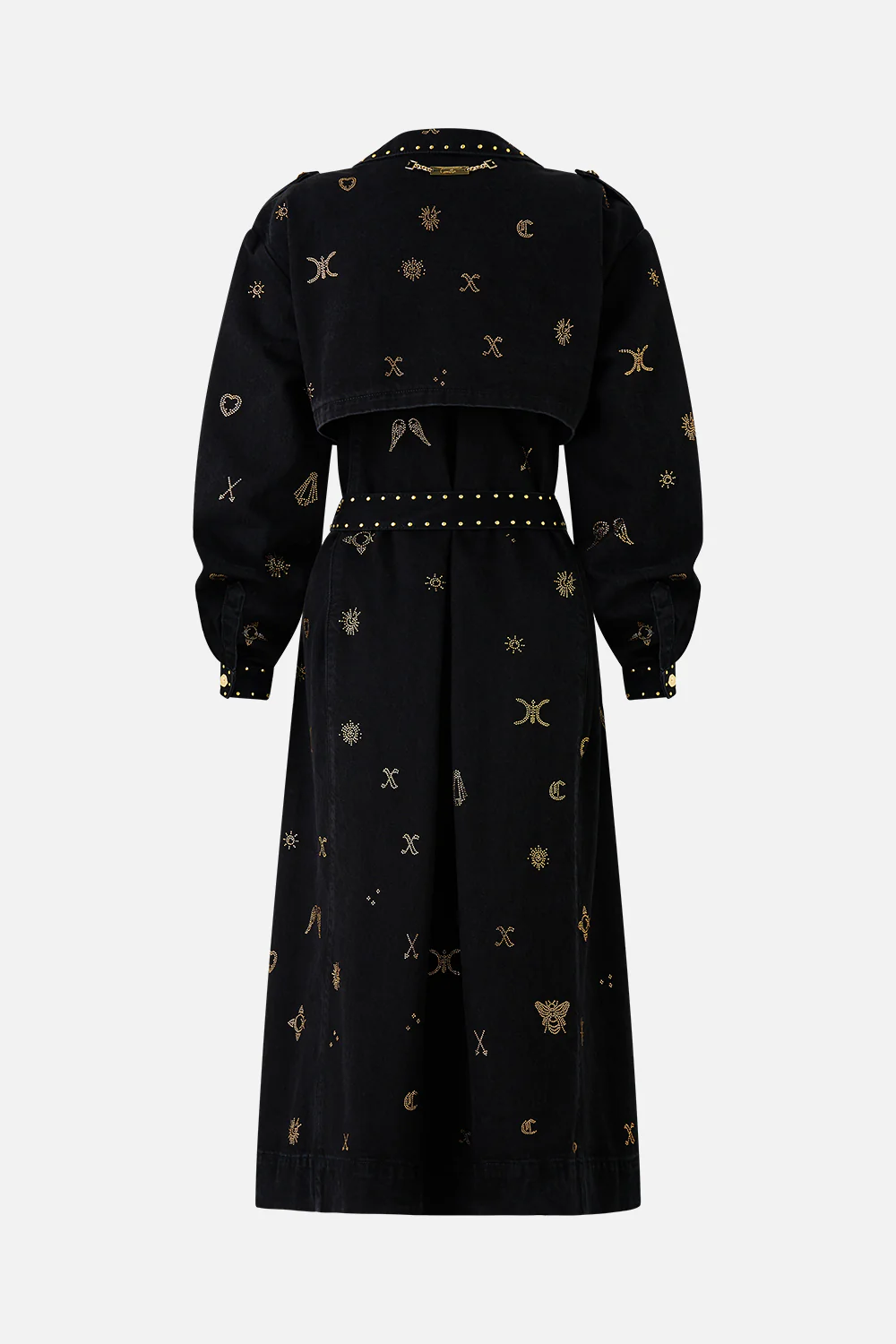 HEIRLOOM EMPIRE LONGLINE BELTED TRENCH COAT DENIM - Image 6