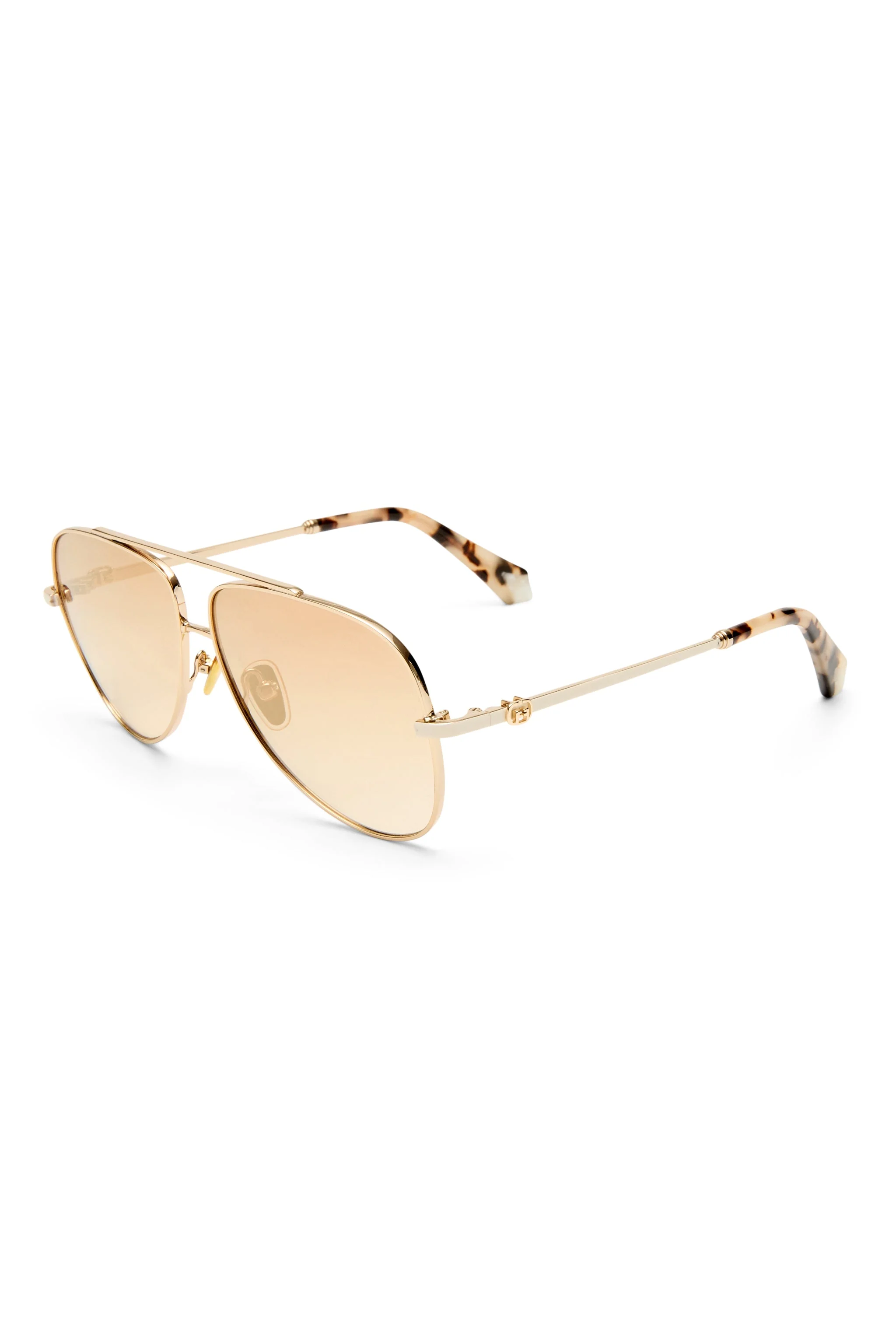 THE VOYAGE SUNGLASSES GOLD / NATURAL TORT