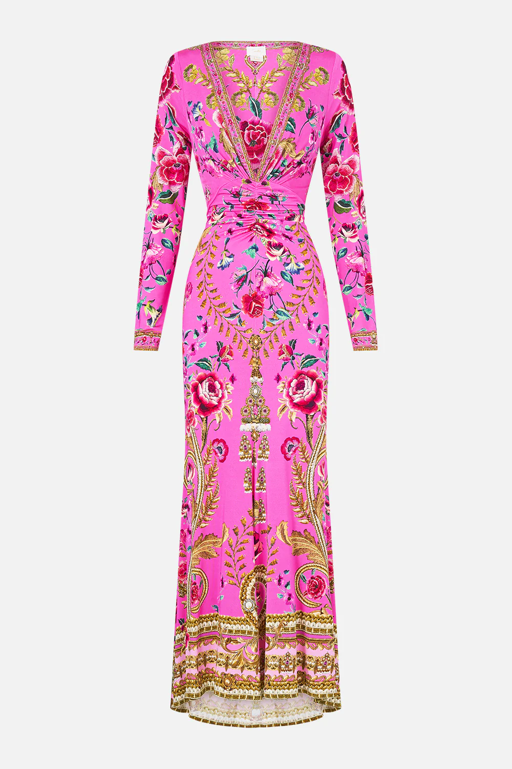 V NECK DRESS WITH TWIST FRONT DETAIL MATADORA FLORA - Image 3