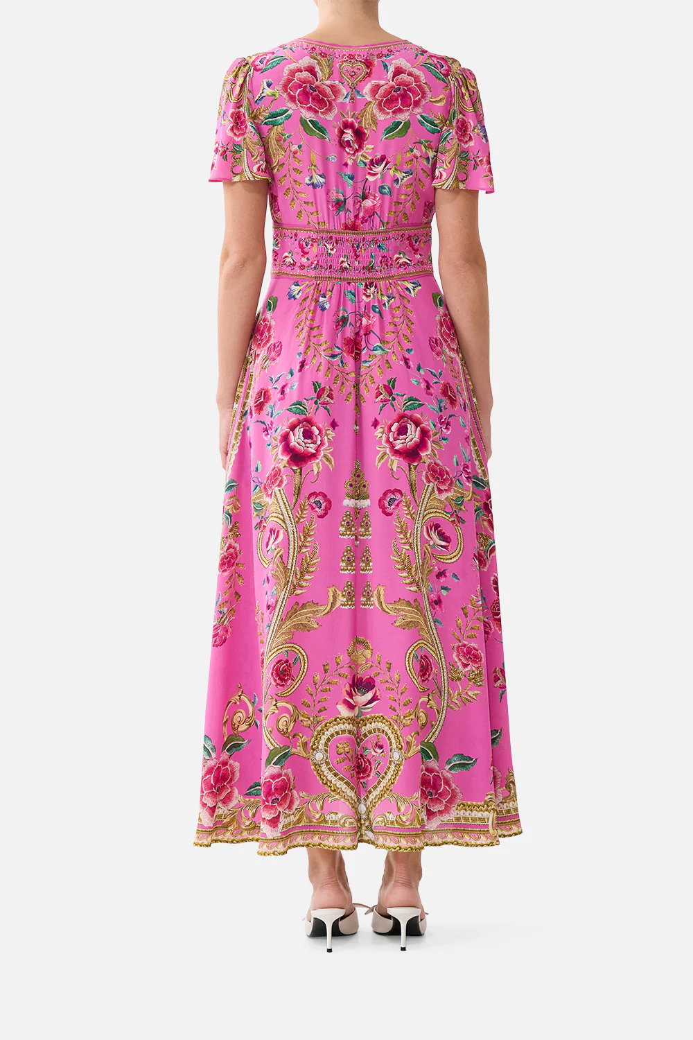 V-NECK TIE FRONT MIDI DRESS MATADORA FLORA - Image 2