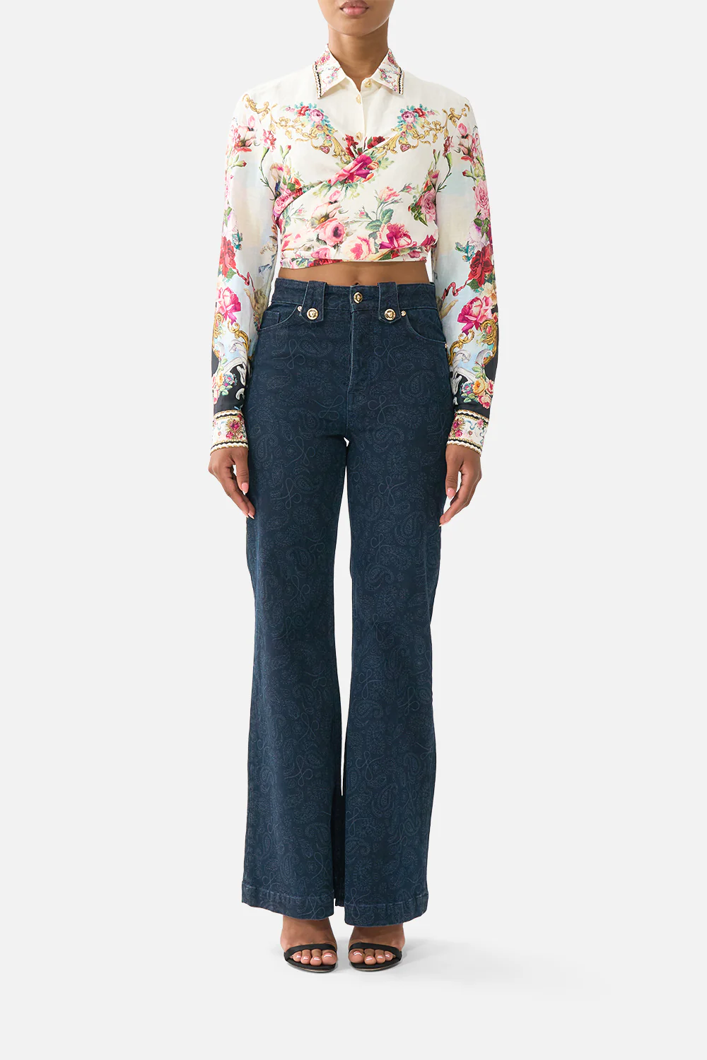CROPPED WRAP SHIRT WITH TIE TORERO LIBERTINE
