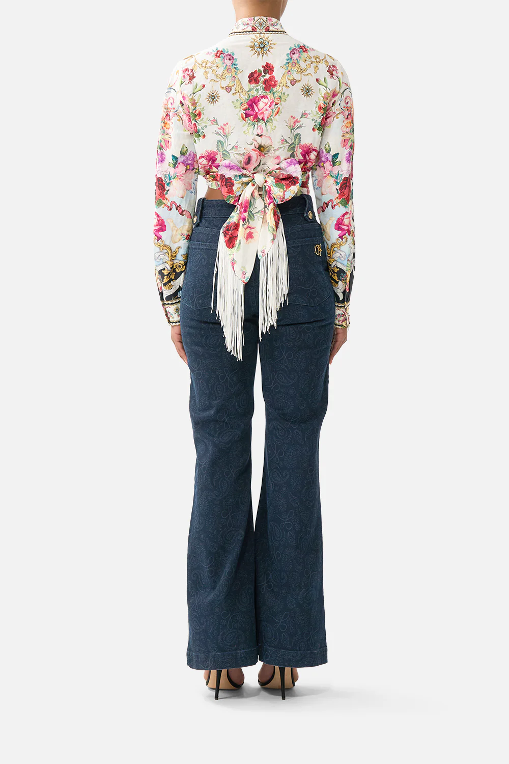 CROPPED WRAP SHIRT WITH TIE TORERO LIBERTINE - Image 2