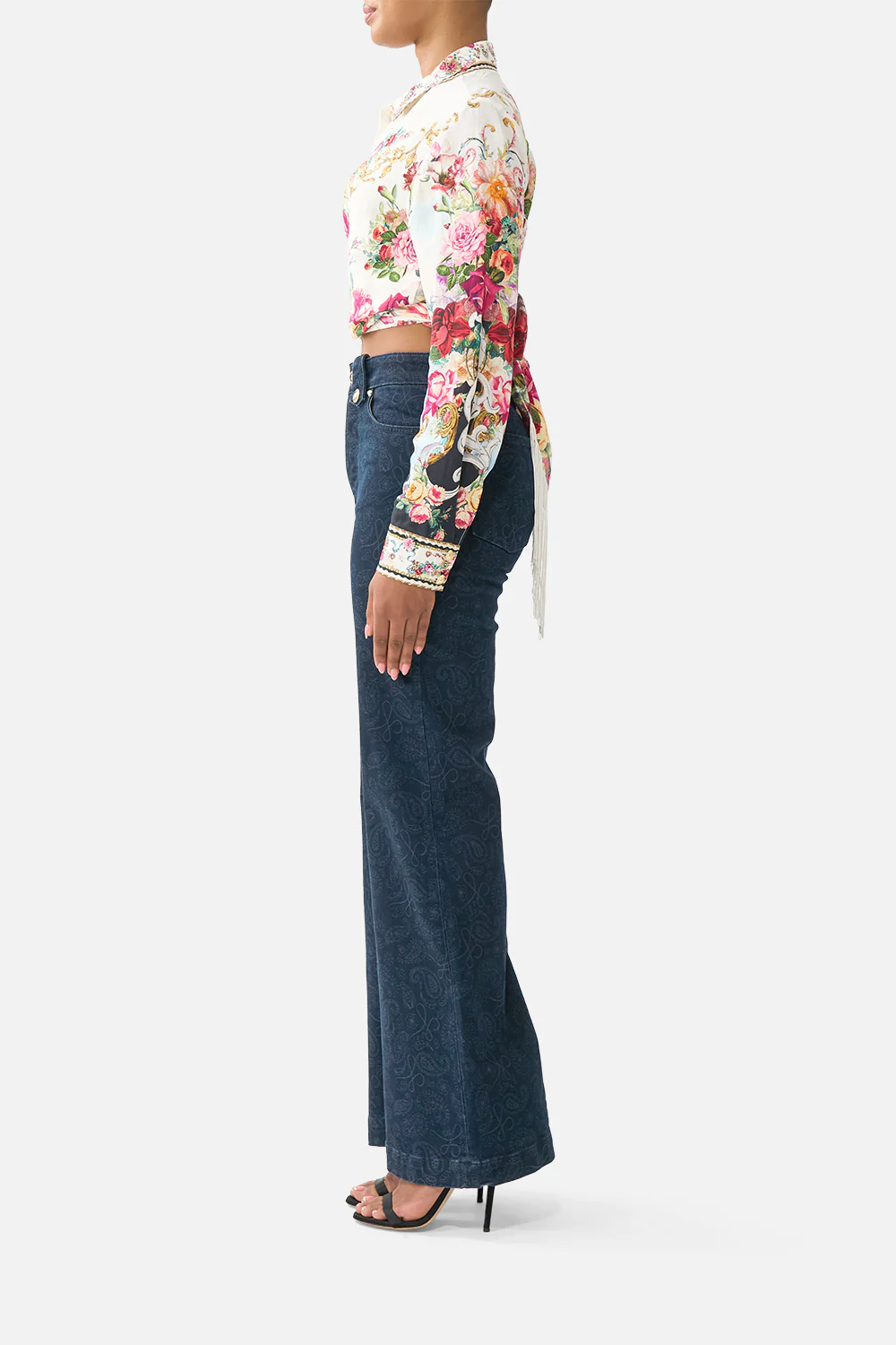 CROPPED WRAP SHIRT WITH TIE TORERO LIBERTINE - Image 4