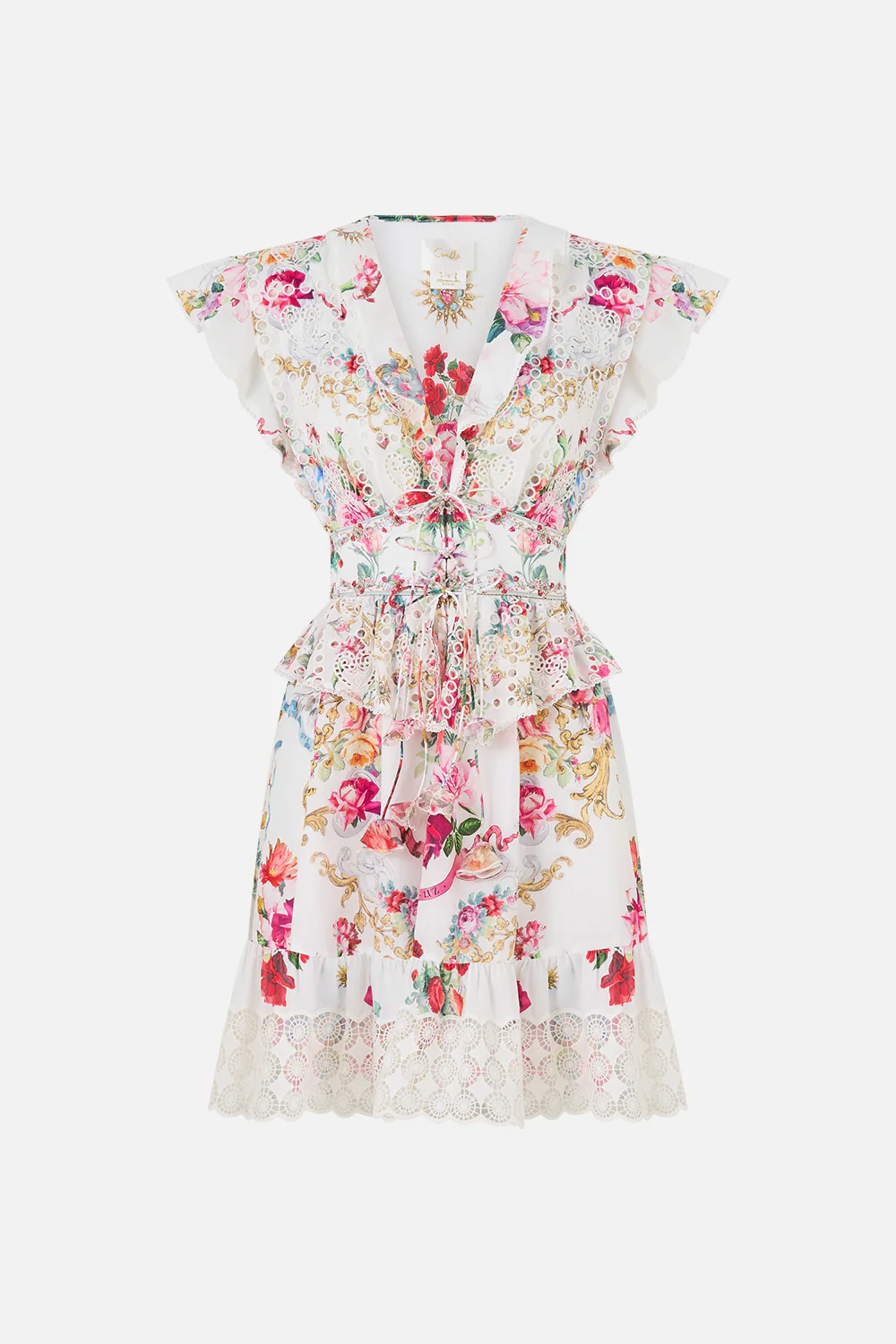 WAISTED SHORT DRESS WITH RUFFLE DETAILS TORERO LIBERTINE - Image 3