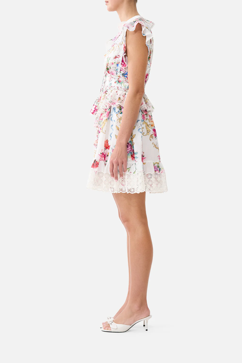 WAISTED SHORT DRESS WITH RUFFLE DETAILS TORERO LIBERTINE - Image 4