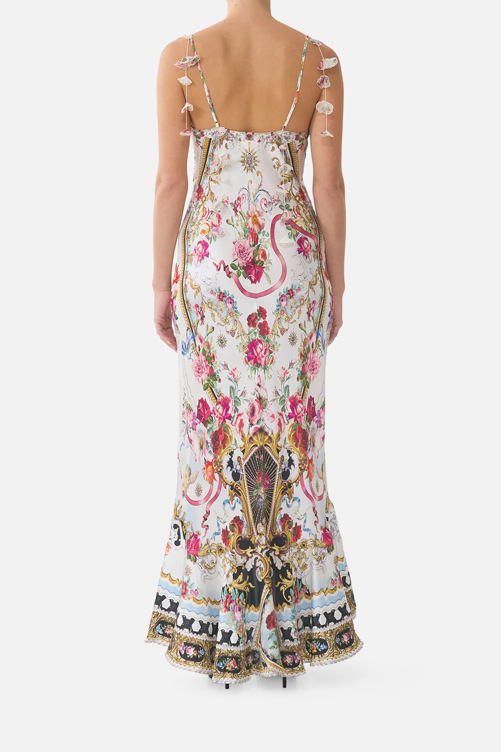 V NECK SLIP DRESS WITH FLOUNCE HEM TORERO LIBERTINE - Image 2