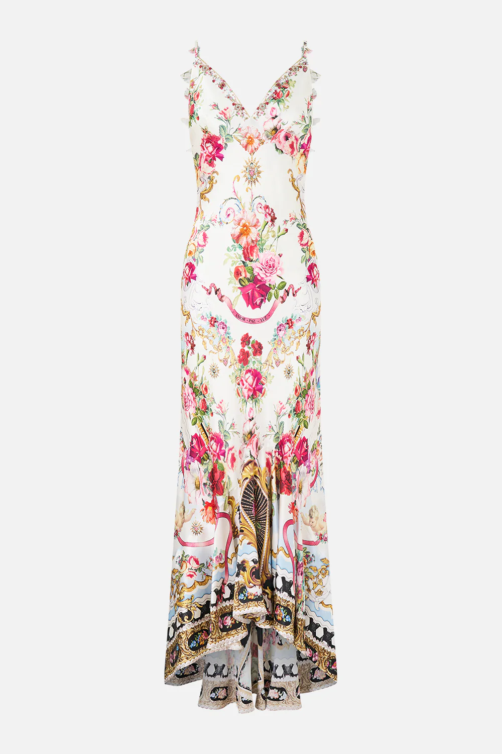 V NECK SLIP DRESS WITH FLOUNCE HEM TORERO LIBERTINE - Image 3