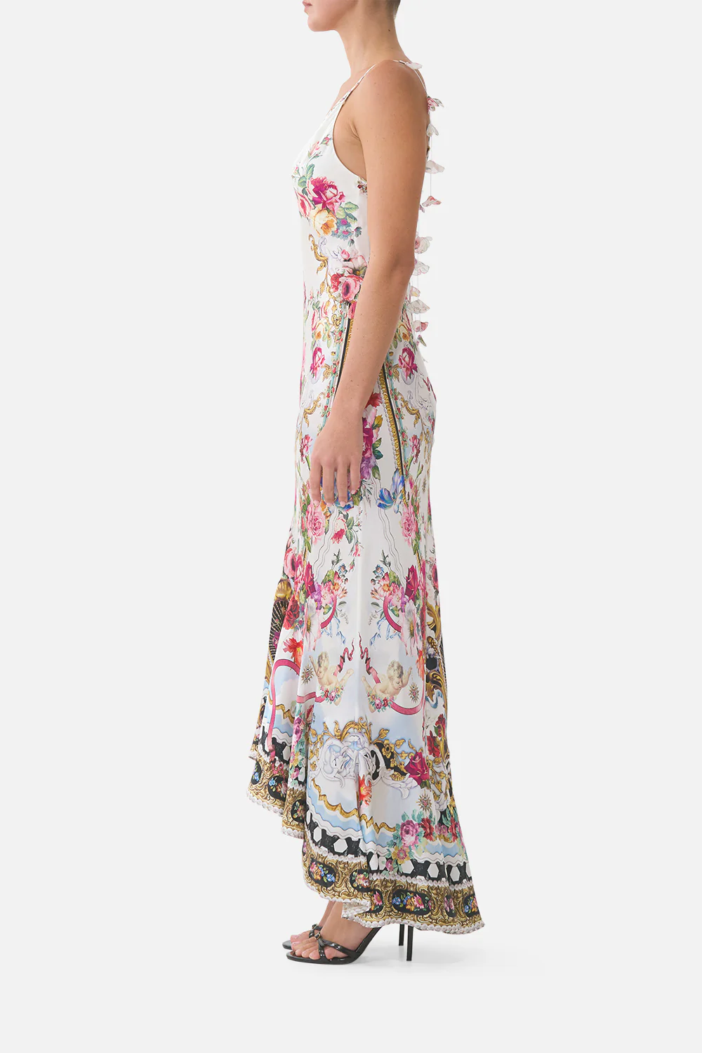 V NECK SLIP DRESS WITH FLOUNCE HEM TORERO LIBERTINE - Image 4