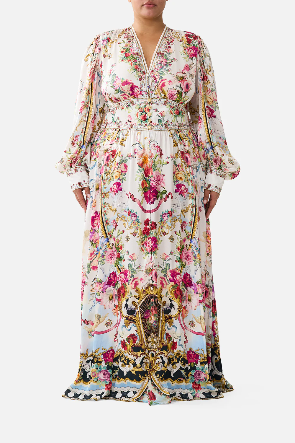 SHAPED WAISTBAND DRESS WITH GATHERED SLEEVES TORERO LIBERTINE - Image 10