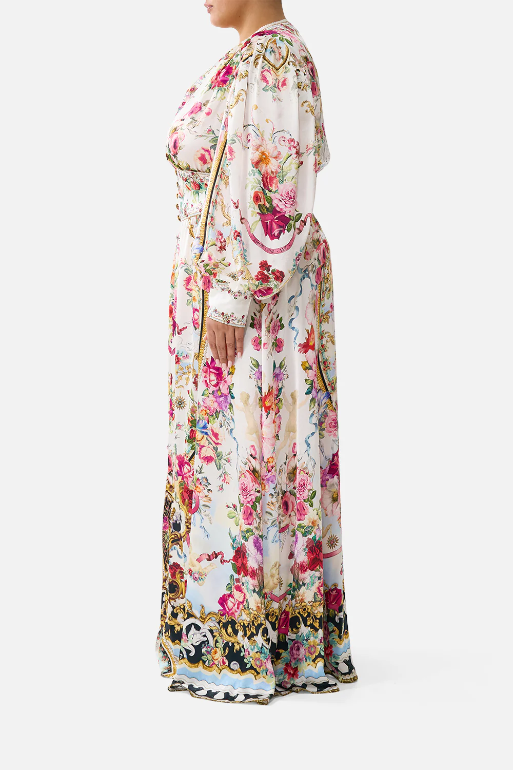 SHAPED WAISTBAND DRESS WITH GATHERED SLEEVES TORERO LIBERTINE - Image 11
