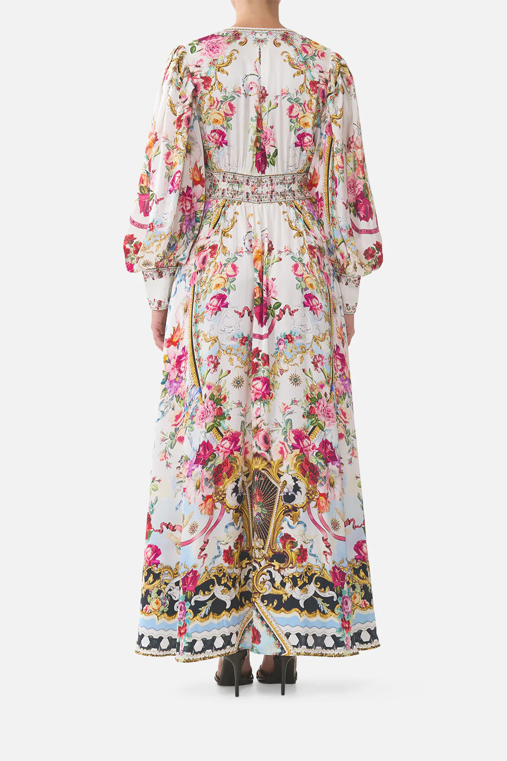SHAPED WAISTBAND DRESS WITH GATHERED SLEEVES TORERO LIBERTINE - Image 2