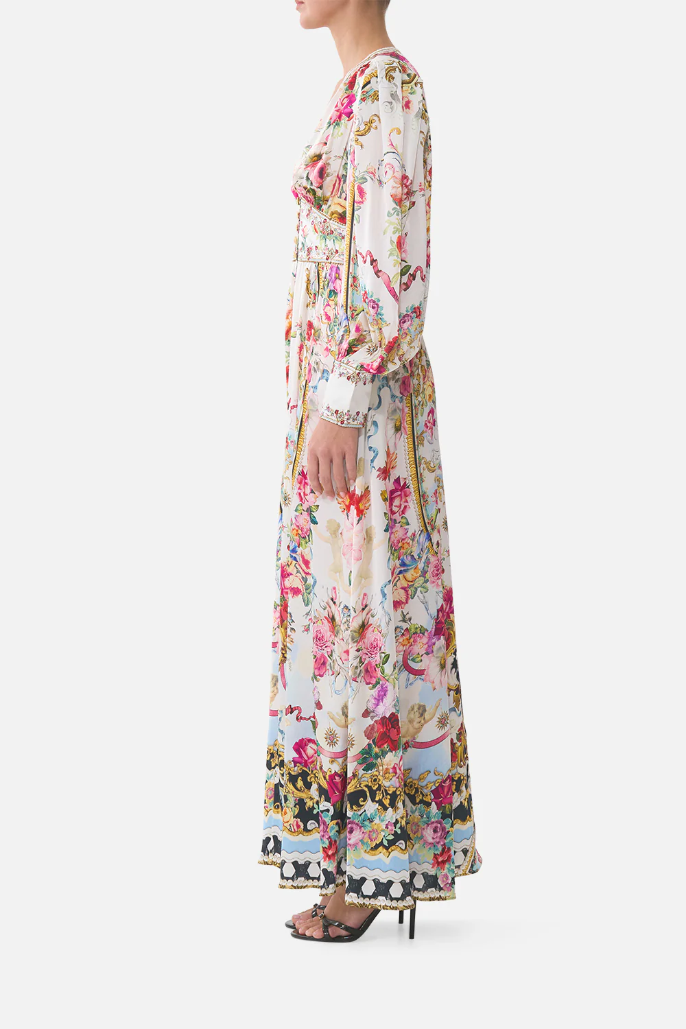 SHAPED WAISTBAND DRESS WITH GATHERED SLEEVES TORERO LIBERTINE - Image 4