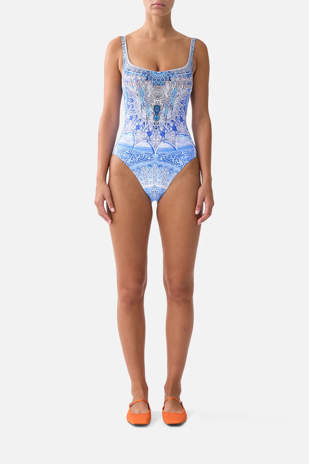 UNDERWIRE SQUARE NECK ONE PIECE WITH SCOOP BACK THE BOSPHOROUS