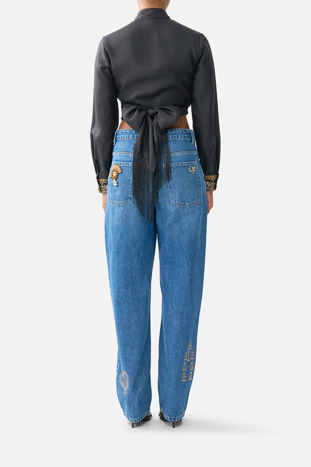 CROPPED WRAP SHIRT WITH TIE TAURUS RISING - Image 2