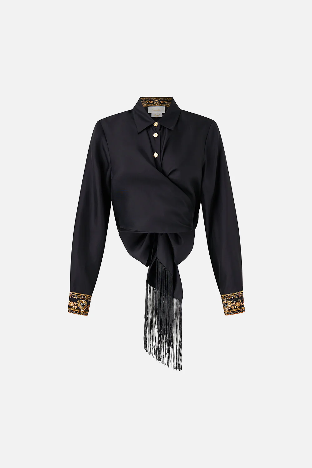 CROPPED WRAP SHIRT WITH TIE TAURUS RISING - Image 3