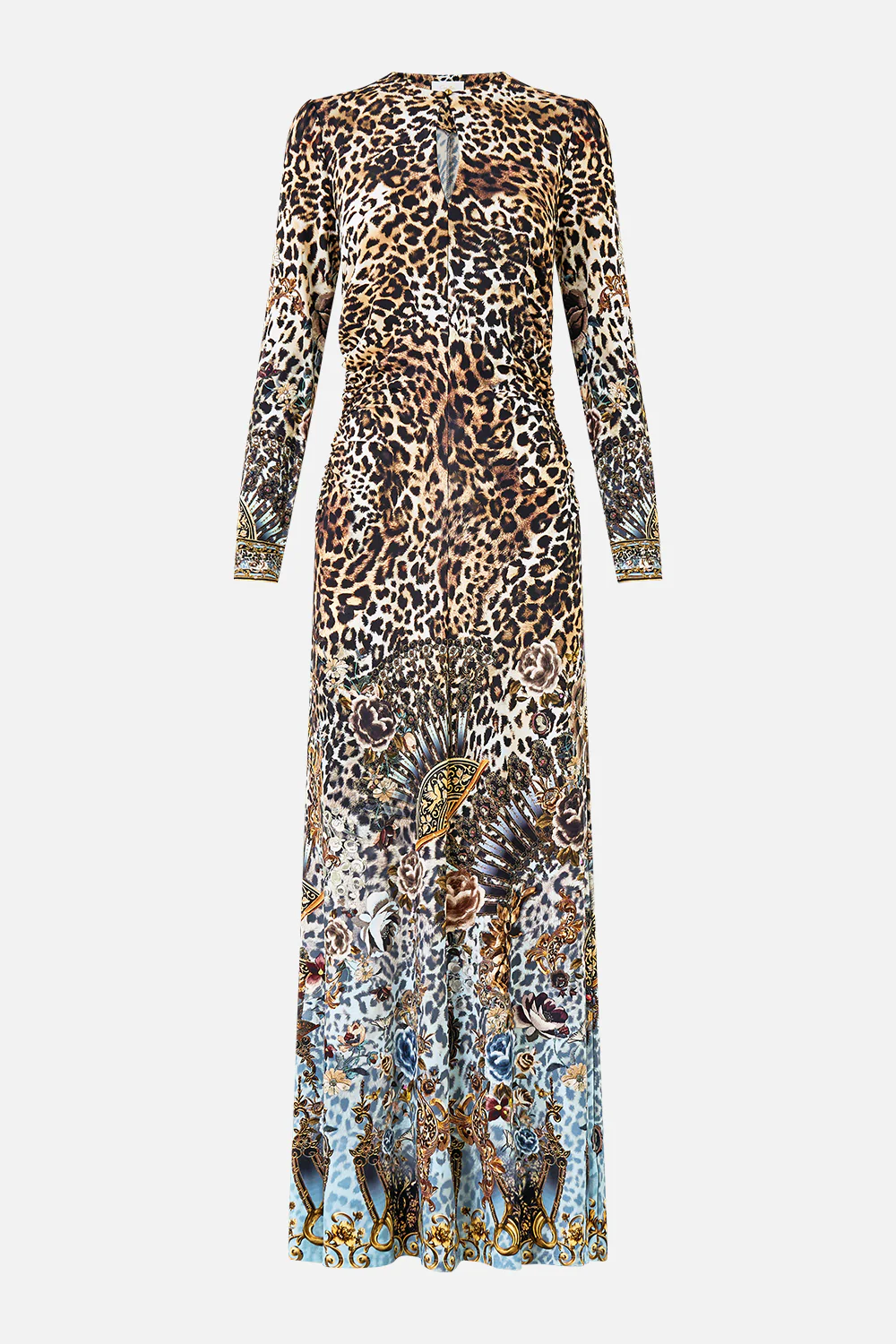 GATHERED JERSEY LONG DRESS FIESTA, SIESTA, REPEAT - Image 3