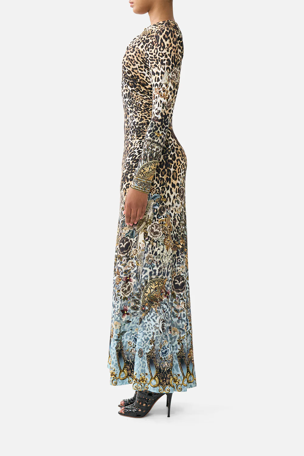 GATHERED JERSEY LONG DRESS FIESTA, SIESTA, REPEAT - Image 4
