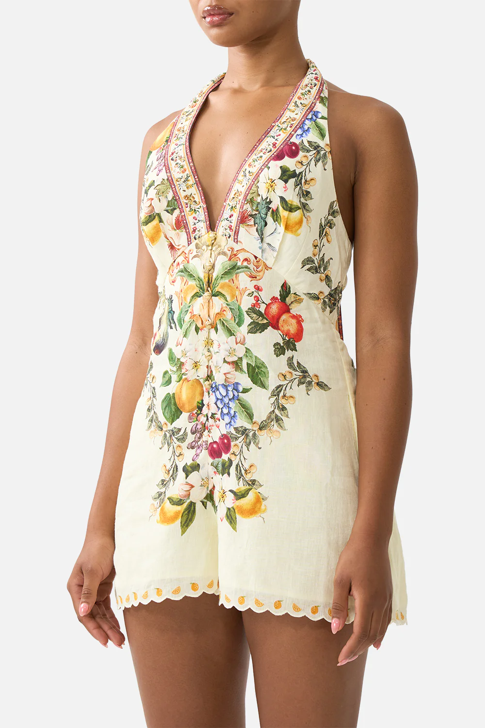 BUTTON FRONT HALTER PLAYSUIT VA VA VINTAGE - Image 5