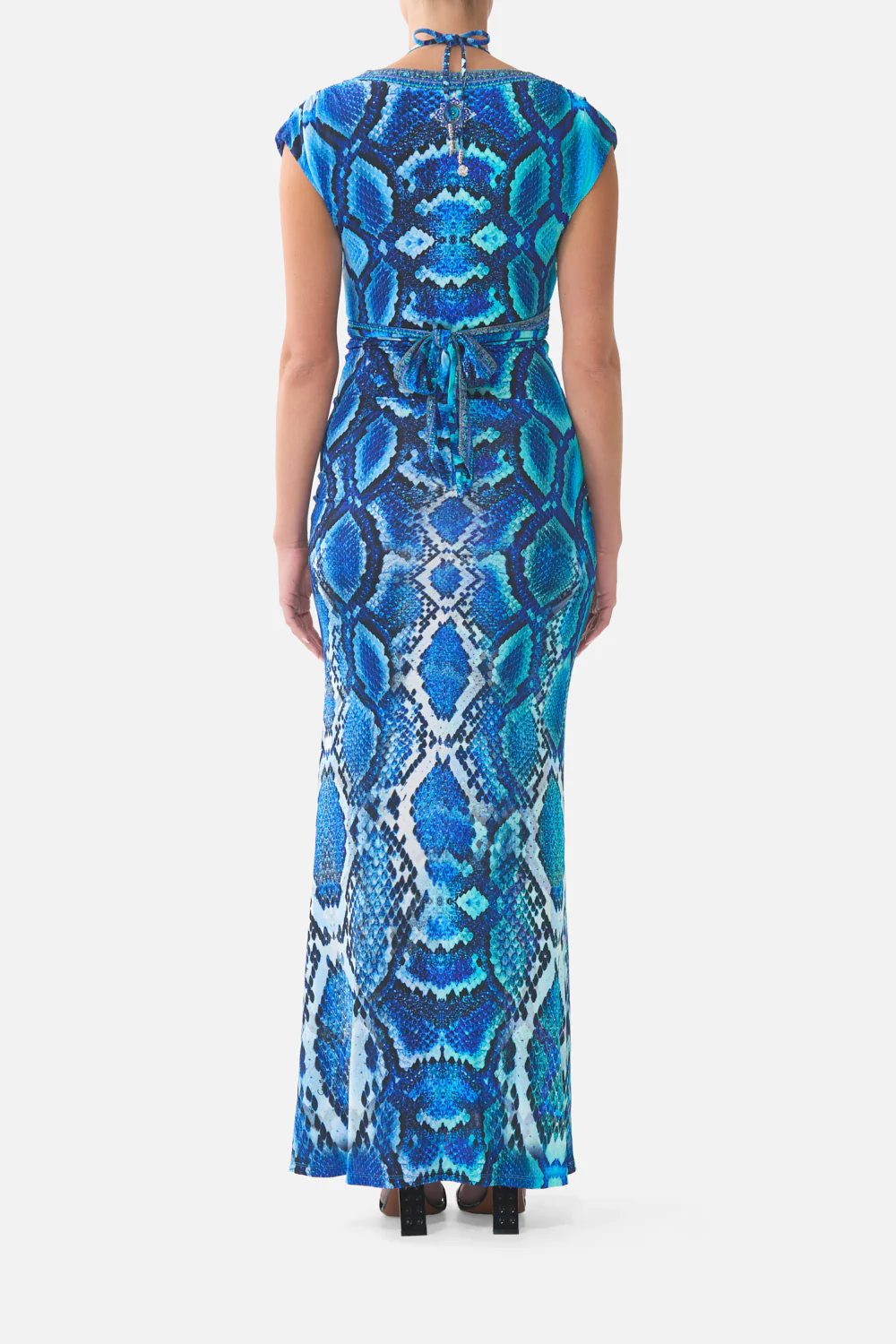 WRAP BODICE JERSEY DRESS THE SAPPHIRE SERPENT - Image 2