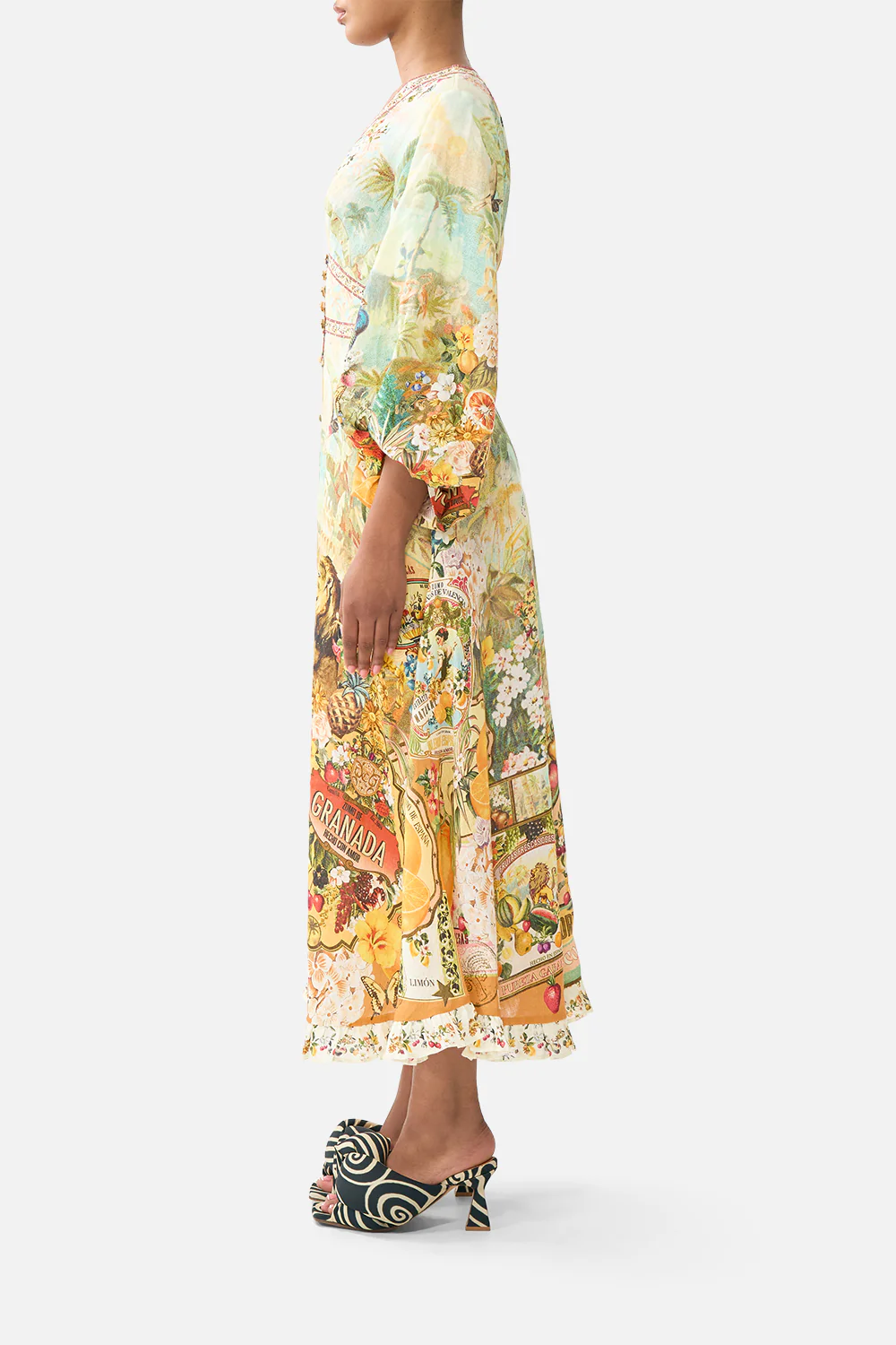 SHAPED WAISTBAND MIDI DRESS VA VA VINTAGE - Image 4