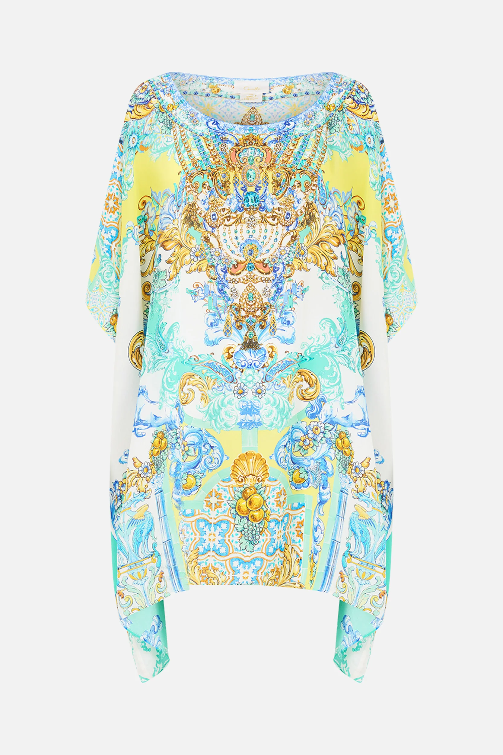 SHORT ROUND NECK KAFTAN DIAL UP THE TILES - Image 3