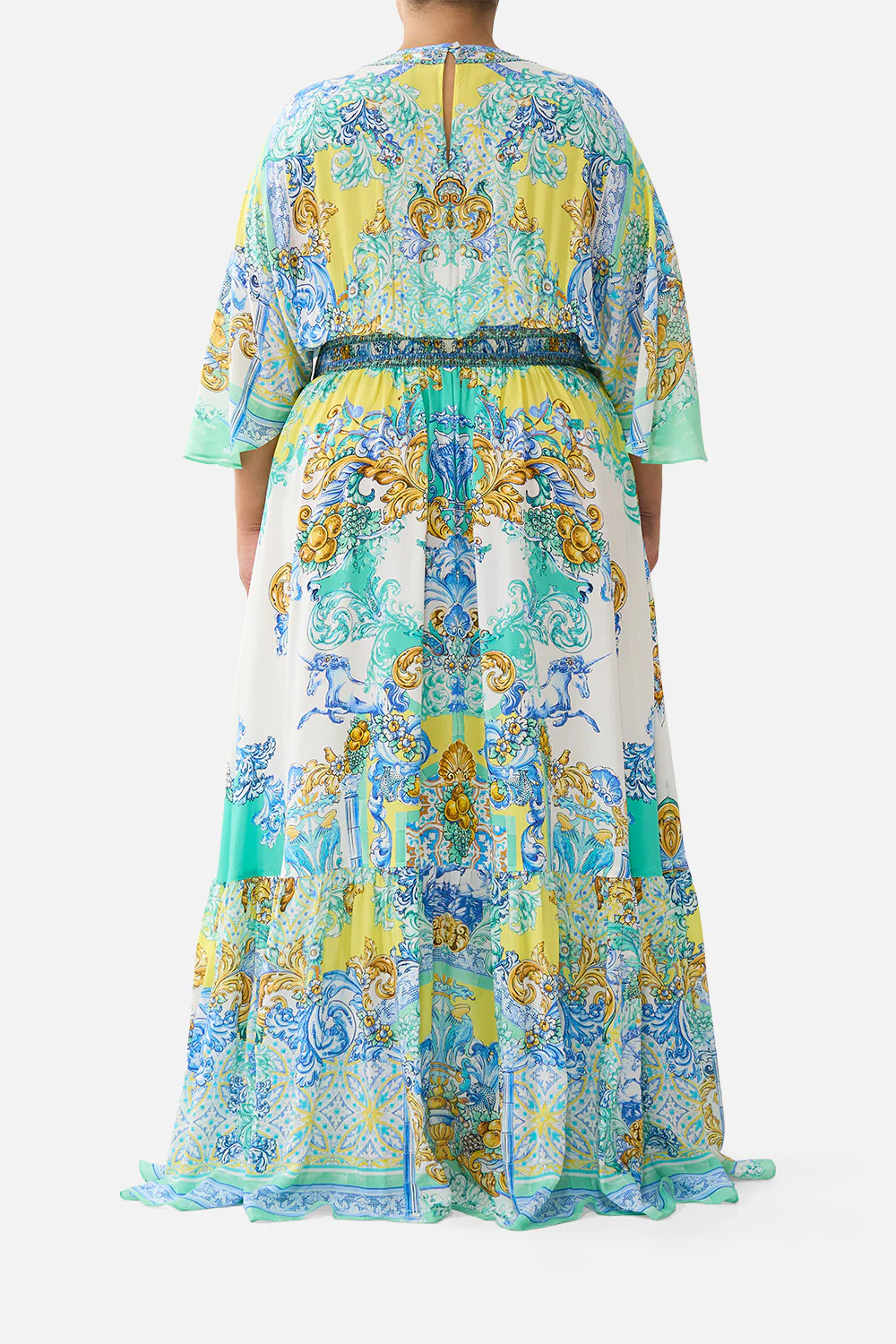 WAISTED DRESS WITH HEM RUFFLE DIAL UP THE TILES - Image 11
