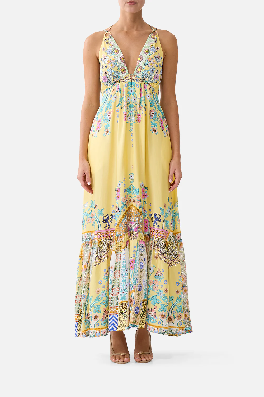 TIERED DRESS WITH HARDWARE BARCELONA BEBE
