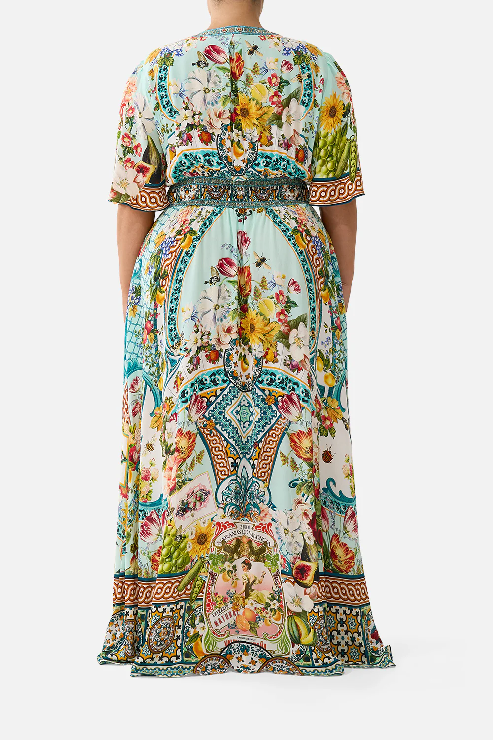 SHAPED WAISTBAND DRESS WITH FLUTTER SLEEVES MAGIC OF THE MERCADO - Image 11