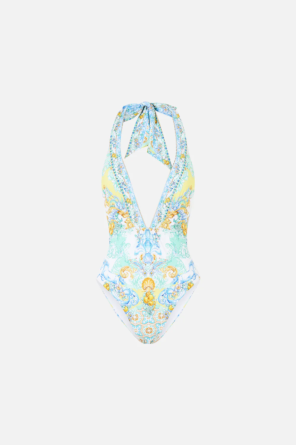 PLUNGE HALTER ONE PIECE WITH BAR FRONT TRIM DIAL UP THE TILES - Image 3