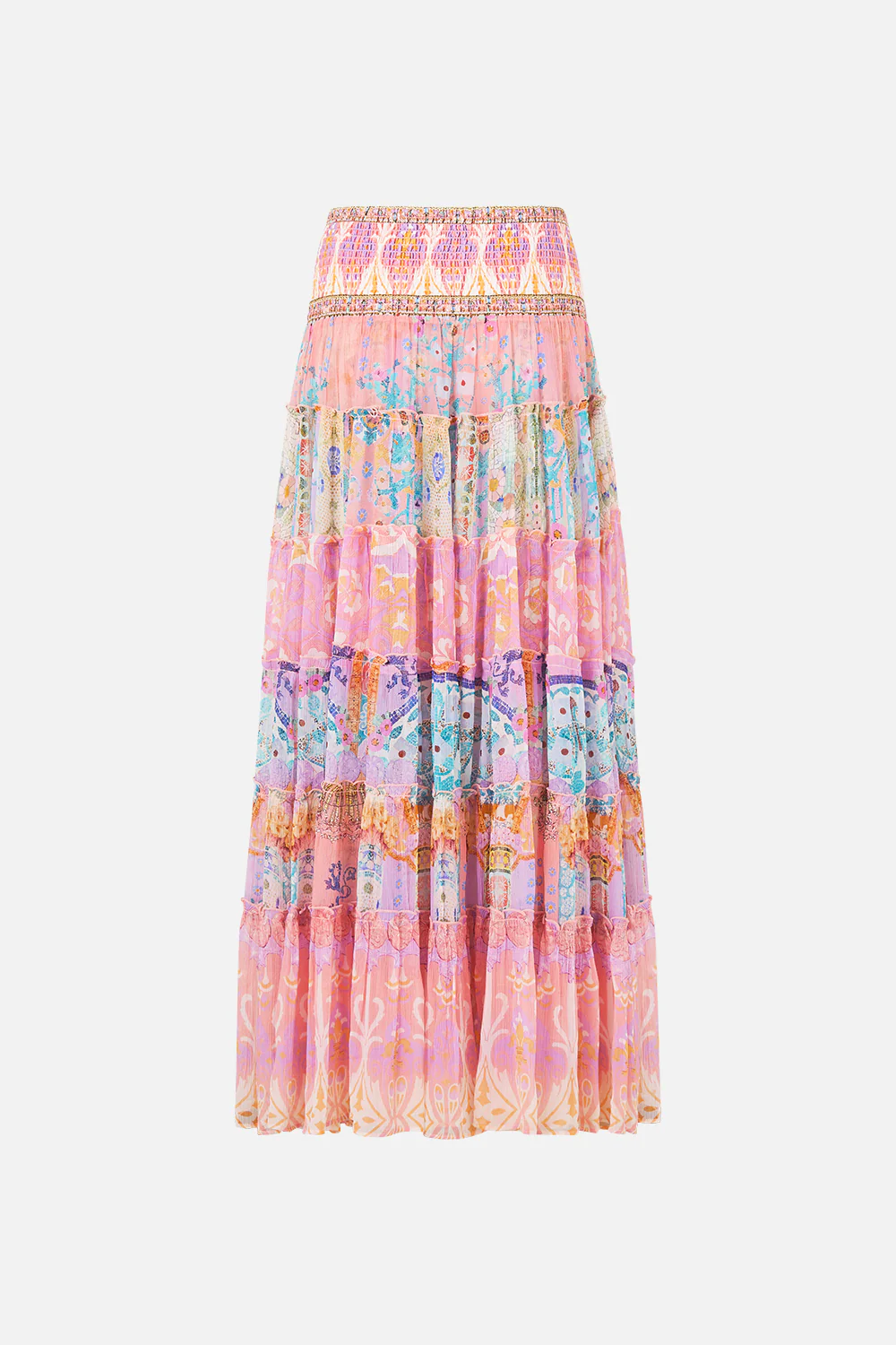 SHIRRED WAIST TIERED CIRCLE SKIRT HOWDY GAUDI - Image 6
