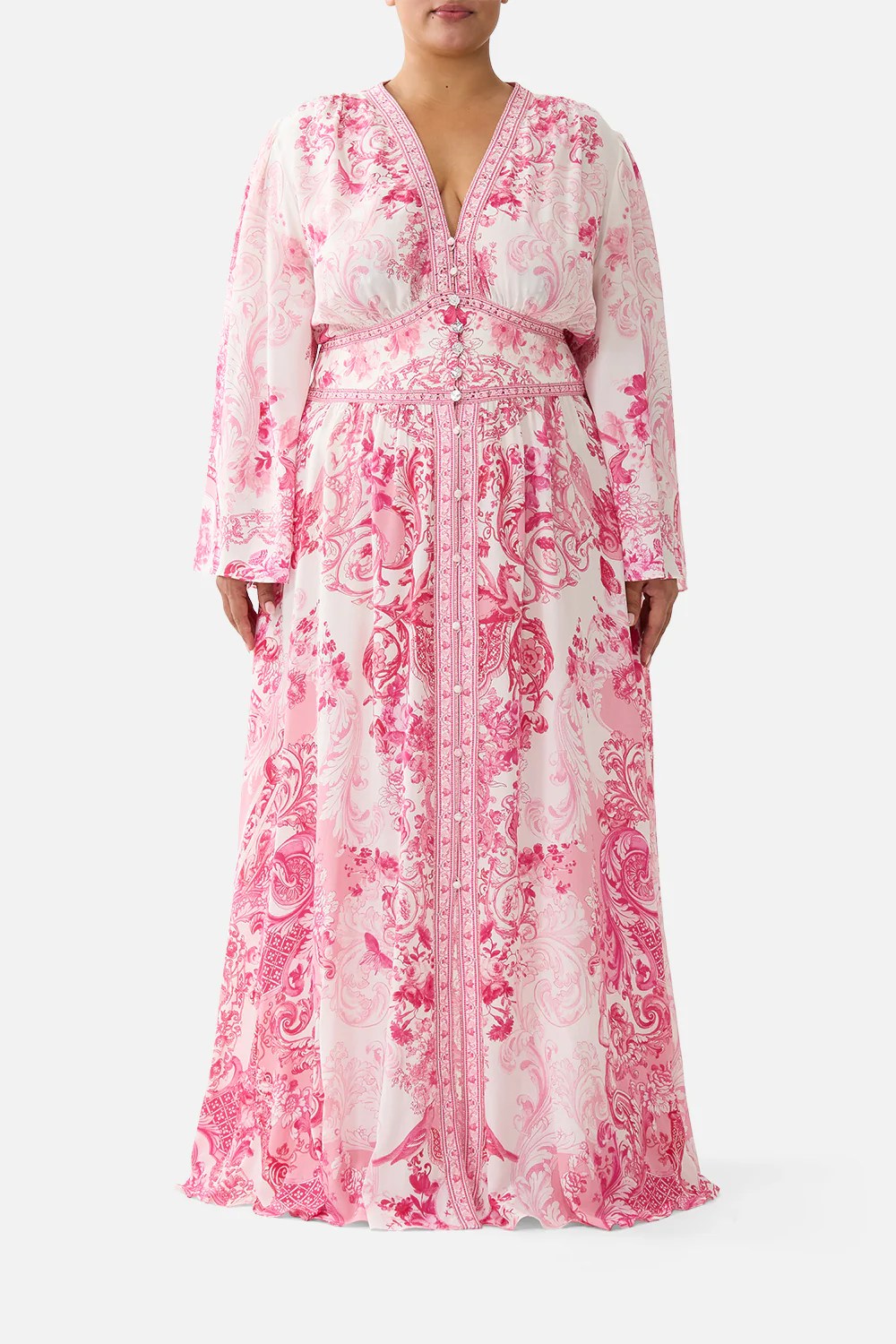 KIMONO SLEEVE DRESS WITH SHIRRING DETAIL LIVIN LA VIDA ROSA - Image 10