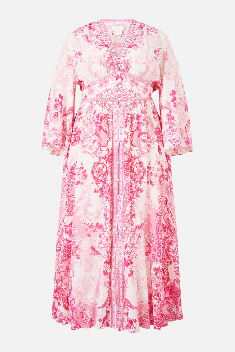 KIMONO SLEEVE DRESS WITH SHIRRING DETAIL LIVIN LA VIDA ROSA - Image 8